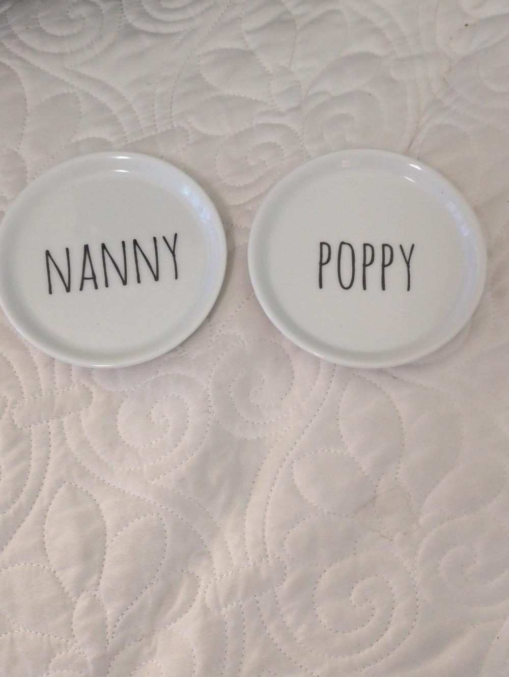 The Dish "Nanny" and "Poppy" Coasters